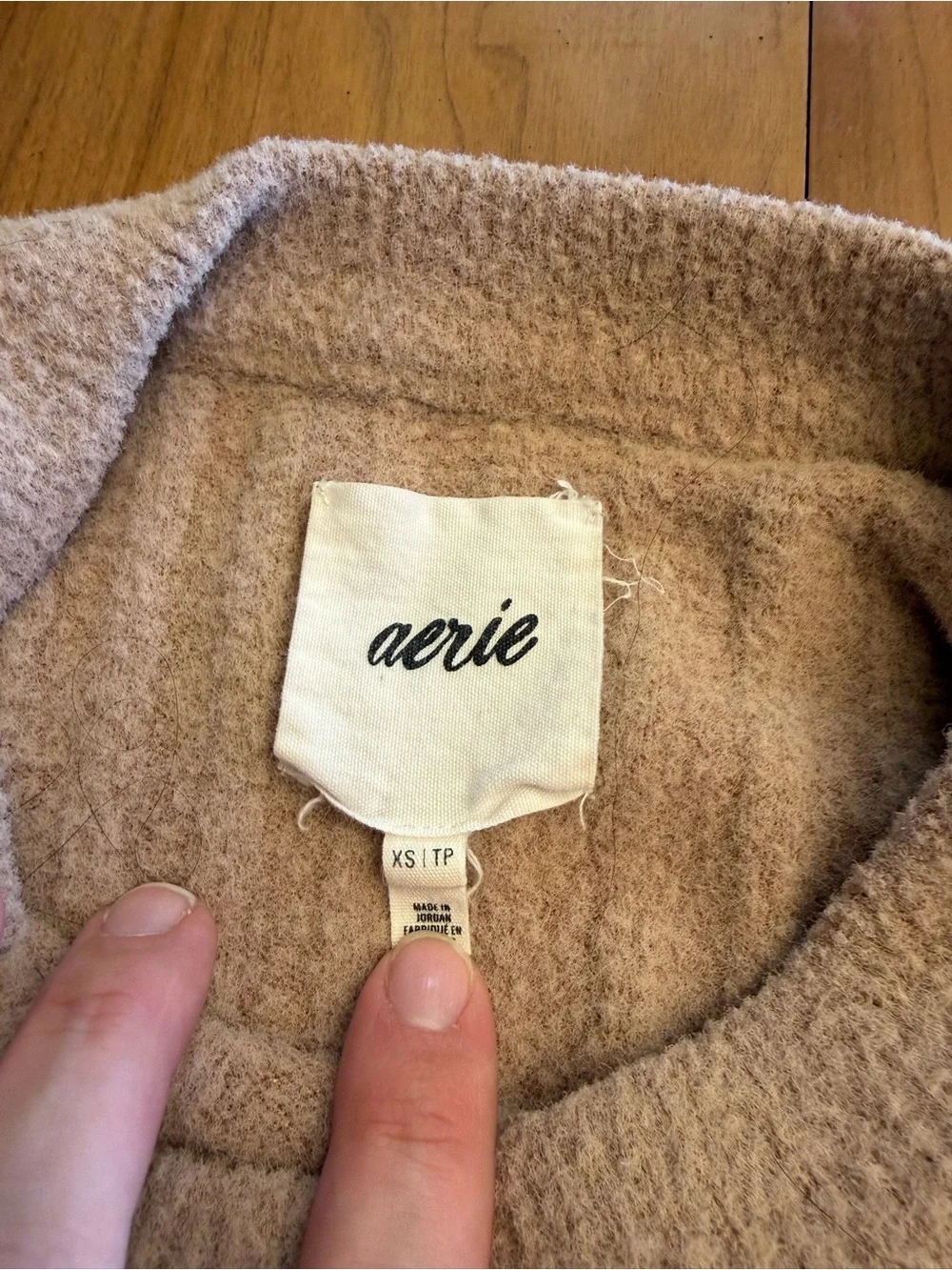 Cream Aerie Oversized Ribbed Sweater - XS
